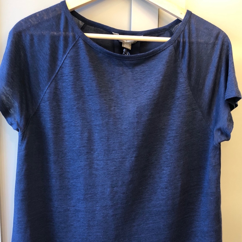 Tommy Bahama Navy Linen T-shirt Size Medium